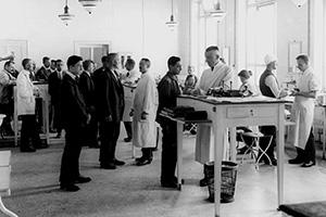 Men's clinic in the south outpatient clinic, 1920